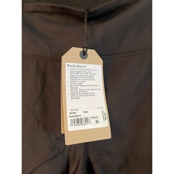 Prana Women’s Electa Short II Black Pockets Athletic Mid Rise Size XL NWT - Picture 4 of 5